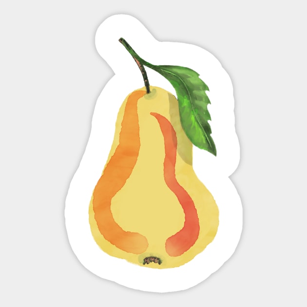 Pear Sticker by ArtKsenia